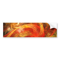 Firestorm Abstract Art Bumper Sticker