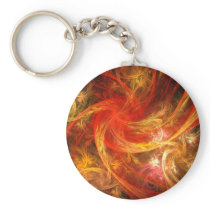 Firestorm Abstract Art Keychain