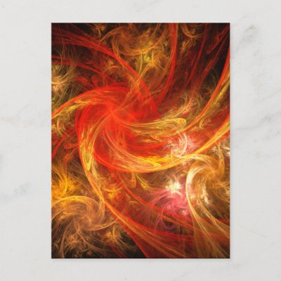 Firestorm Abstract Art Postcard