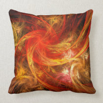 Firestorm Abstract Art Throw Pillow