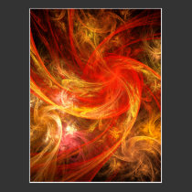 Firestorm Nova Abstract Art Postcard postcards