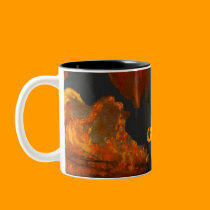FireTheGRILL! with Fiery Elf on Mug mugs