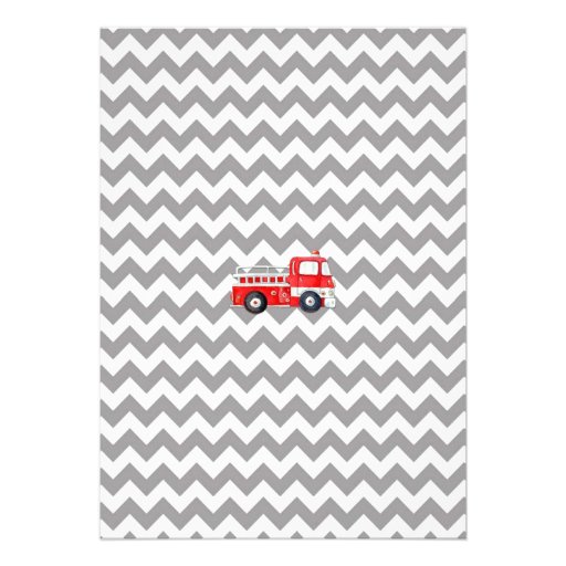 Firetruck Baby Shower Invitation