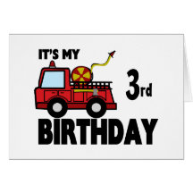 FireTruck Birthday Greeting Card