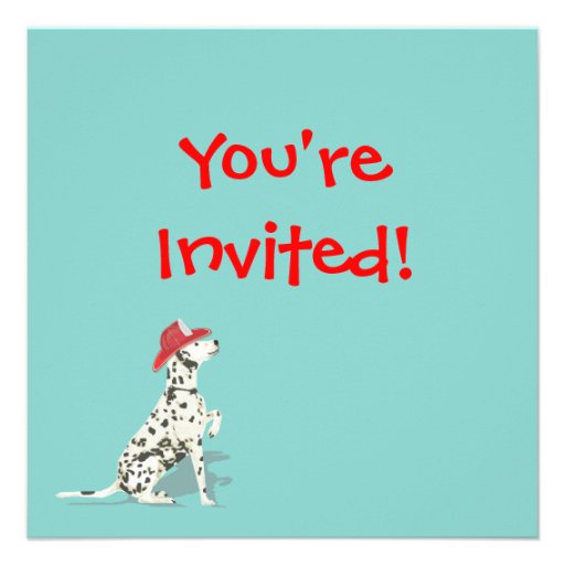 Firetruck Birthday Party Invitation