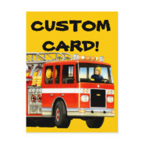 Firetruck Custom Postcard