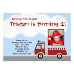 Firetruck Fire Engine *PHOTO*  Birthday Invitation