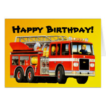 Firetruck Greeting Card cards