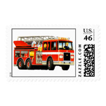 Firetruck Postage Stamps