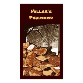 Firewood Double-Sided Standard Business Cards (Pack Of 100)