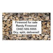 Firewood business card