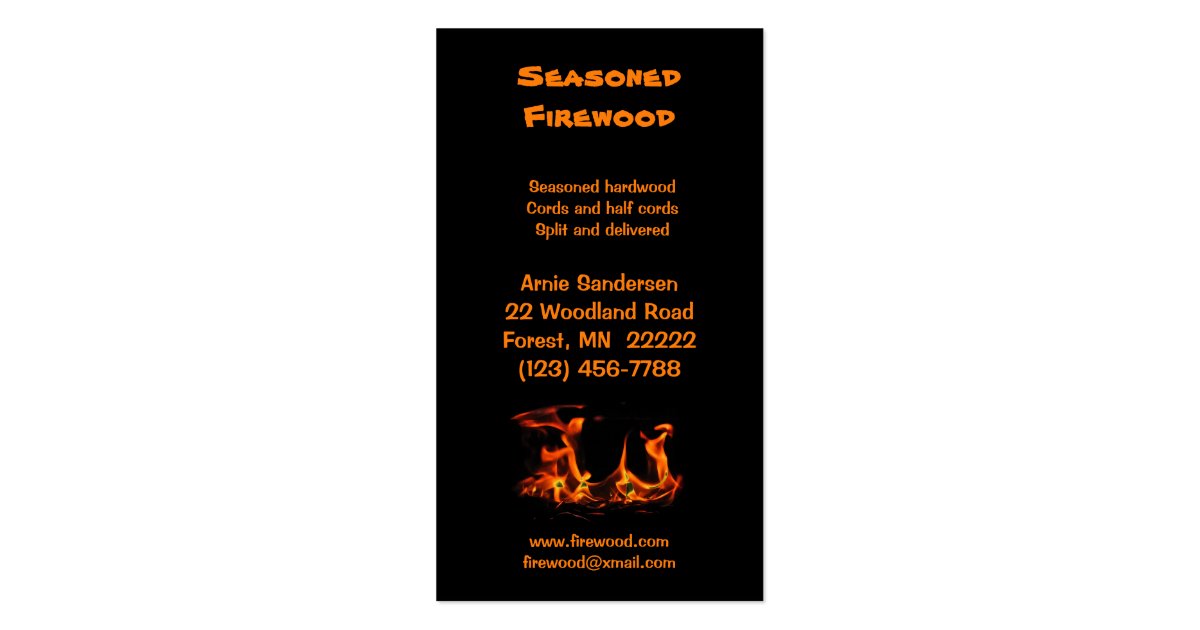 firewood card