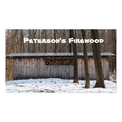 Firewood Business Card Template (front side)