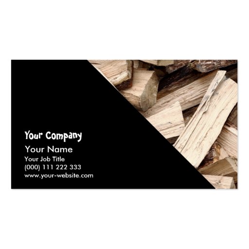 Firewood Business Card Template (front side)