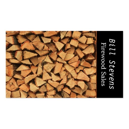 Firewood Business Card Templates (front side)