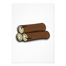 Firewood Logs Personalized Announcements