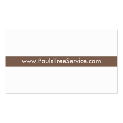 Firewood/Tree Service Business Card (back side)