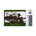 Firewood with Snow - Happy Holidays