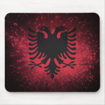 Firework; Albania Flag Mouse Pad