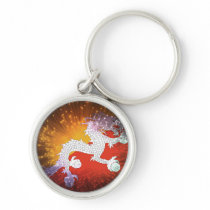 Firework; Bhutan Flag Keychain
