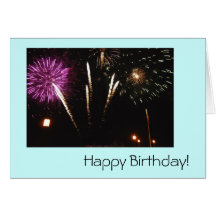 Firework Birthday Card