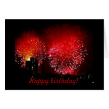 Firework birthday cards