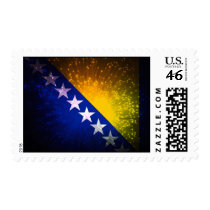 Firework; Bosnia Flag Postage Stamps