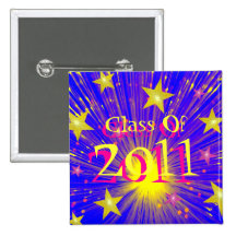 Firework 'Class of 2011' button square
