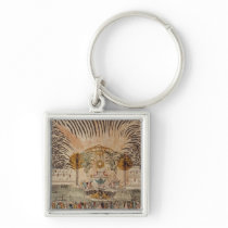 Firework Display in the Place Louis XV Key Chains