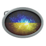 Firework; Ukraine Flag Belt Buckle