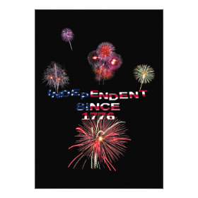 Fireworks 4th of July Personalized Invites