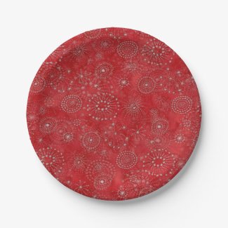 Fireworks 7 Inch Paper Plate