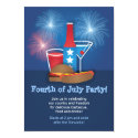 Fireworks and Food 4th of July Invitation 4.5" X 6.25" Invitation Card