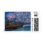 Fireworks at the Pier Postage Stamps