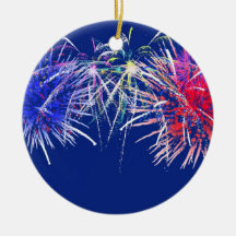 Fireworks Background Christmas Ornaments
