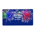 Fireworks Background Custom Shipping Labels
