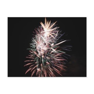 Fireworks BBQ Invitation postcard