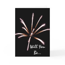 Fireworks Be My Groomsman Invitation Card