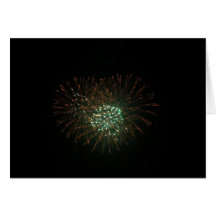 Fireworks Blank Note Card