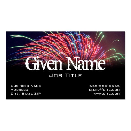 Fireworks Business Card