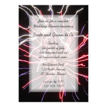 Fireworks Couples Wedding Shower Invitation