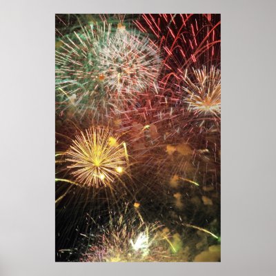 picture of fireworks display. Fireworks Display Poster by