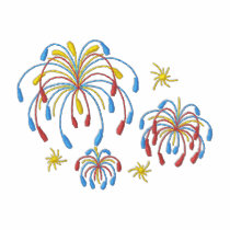 Fireworks embroidered shirts