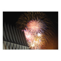 Fireworks explode