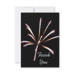 Fireworks Flat Thank You Note Card Invitation