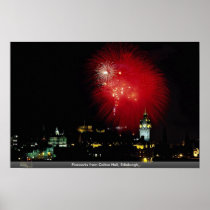 Fireworks from Calton Hall, Edinburgh Print