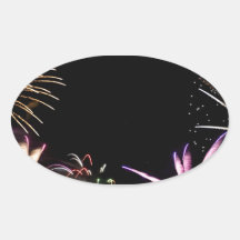 Fireworks Grand Finale Oval Sticker