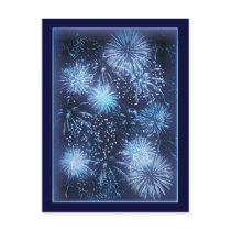 Fireworks greetings postcards