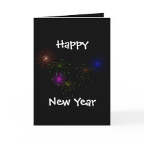 Fireworks Hapy New Year cards