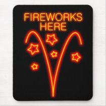 FIREWORKS HERE mousepads